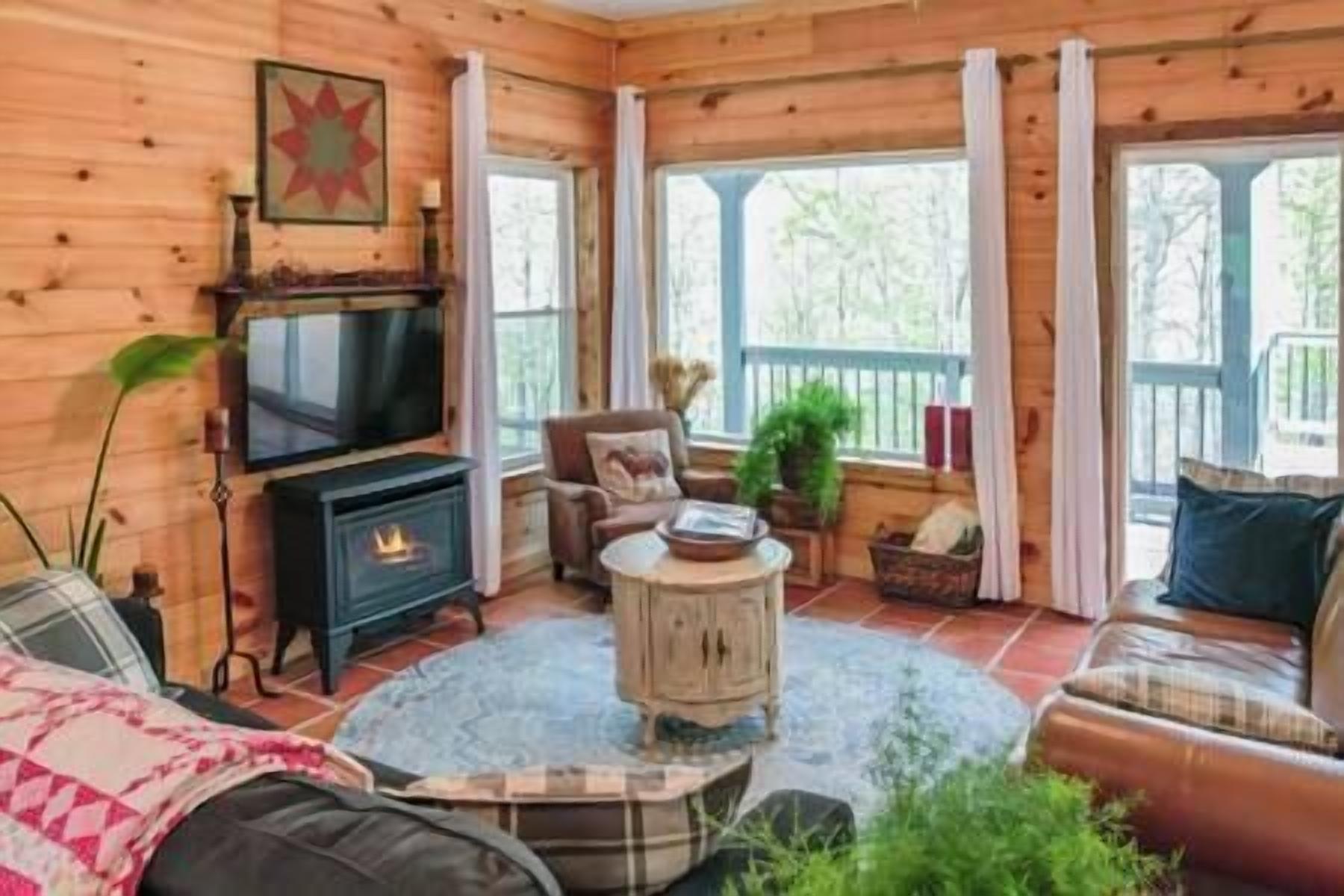 Télévision, cheminée