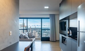 Basic Apartment | Living area - Lindos apts c piscina no Setor Oeste IDV (Goiânia)