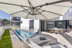 A heated pool
