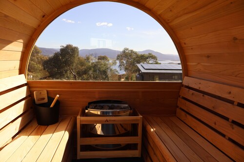 2 x beautiful new eco cabin with amazing views