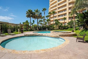 Outdoor pool, a heated pool - Luxury condo with beach access (Playas de Rosarito)