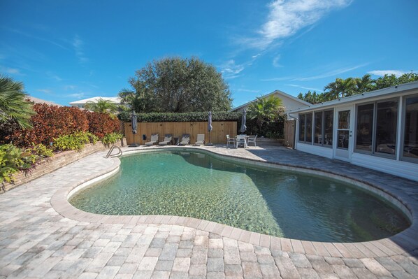 Outdoor pool, a heated pool
