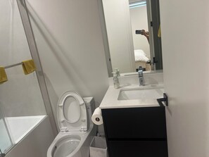 Haartrockner, Handtücher, Seife, Shampoo