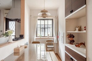 Family Apartment (with Balcony) No Cleaning Service Eco, Non Smoking | Living area | Flat-screen TV - toukyouryokan-takasago (Tokyo)