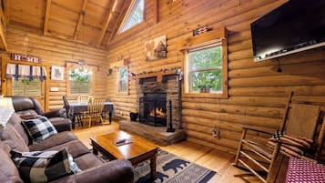 TV connectée, cheminée, jeux vidéo