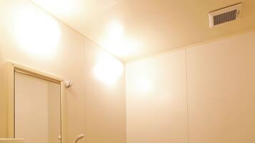 Free toiletries, hair dryer, bidet, towels