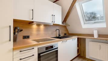 Fridge, oven, stovetop, dishwasher