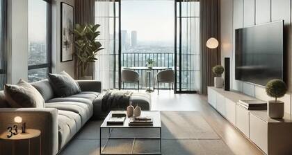 Modern 2-Bedroom Apartment with Sleek Design and Abundant Natural Light