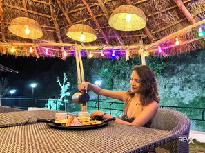 Uitzicht op het resort