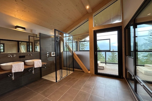 Shower, hair dryer