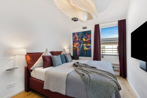 2 bedrooms, desk, iron/ironing board, travel crib - Art and Soul Penthouse- 1. Reihe am Wasser, Dachterrasse, Strandkorb, Fahrstuhl (Olpenitz)