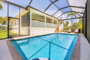 A heated pool - Beach, Please! | East Rocks Oasis with Pool and Short Walk to the Beach! (Sanibel)