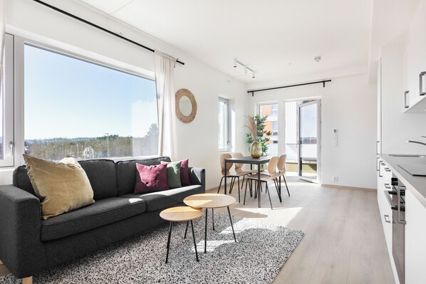 Classic Apartment | Living area | Flat-screen TV - Forenom Serviced Apartments Trondheim (Trondheim)