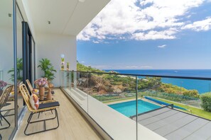 Familienvilla, Meerblick | Ausblick vom Zimmer