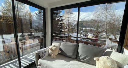 « TOUT SCHUSS » Chalet :Vue panoramique aux 2 Alpes pr 16 personnes, SPA privé