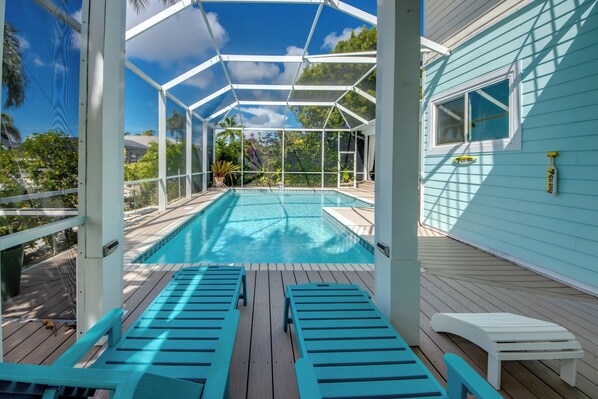 Udendørs pool, opvarmet pool