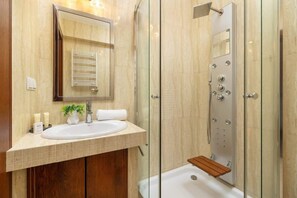 Shower, hair dryer