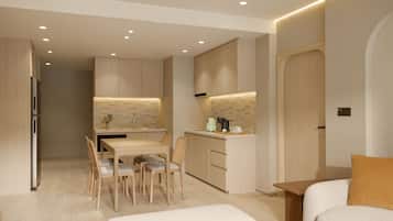 Suite, 2 Bedrooms, Balcony, Pool View | Living area