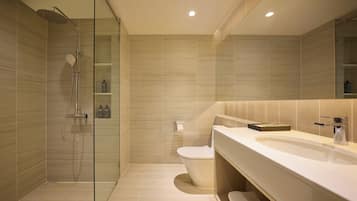 Kostenlose Toilettenartikel, Haartrockner, Hausschuhe, Bidet