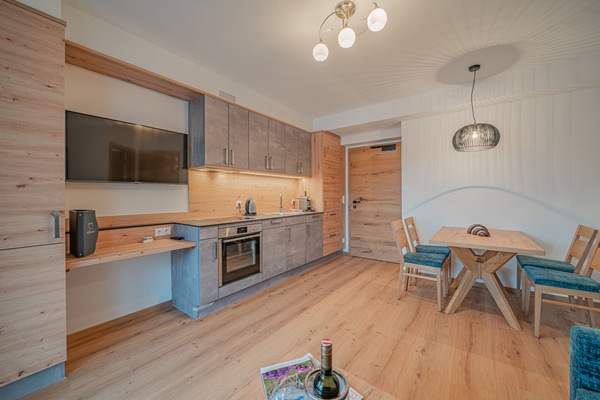 Apartment | Private kitchen | Electric kettle, highchair