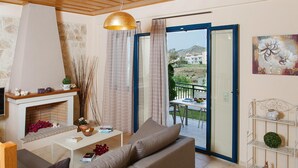 House | Living area - Poolside Cottage in Panormo (Mylopotamos)