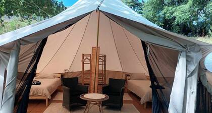 Tente Glamping Dans le Calme, Avec Piscine, Salle de Bain et Cuisine