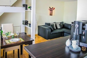 Living area - Ferienwohnung in der Nahe vom Hexentanzplatz (Thale)