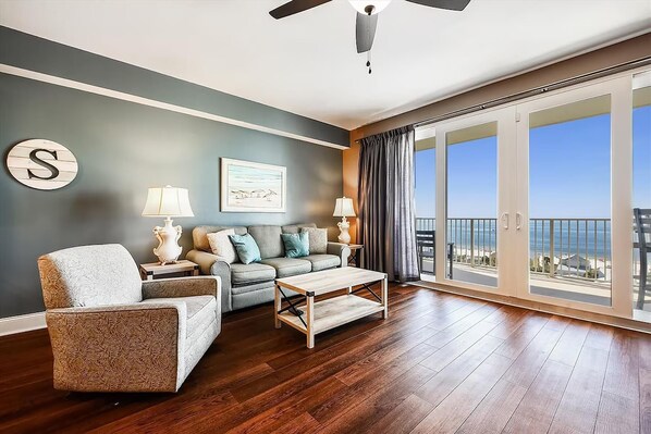 Condo, Multiple Beds (Laketown Wharf 903) | Living area | TV