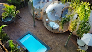 Premium Suite, Pool View | 1 bedroom, Egyptian cotton sheets, premium bedding, down duvets - Zion Bubble Glamping (Florianópolis)