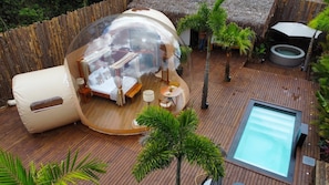 Deluxe Suite, Pool View | 1 bedroom, Egyptian cotton sheets, premium bedding, down duvets - Zion Bubble Glamping (Florianópolis)