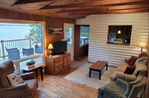 Smart-tv, pejs, dvd-afspiller, bøger