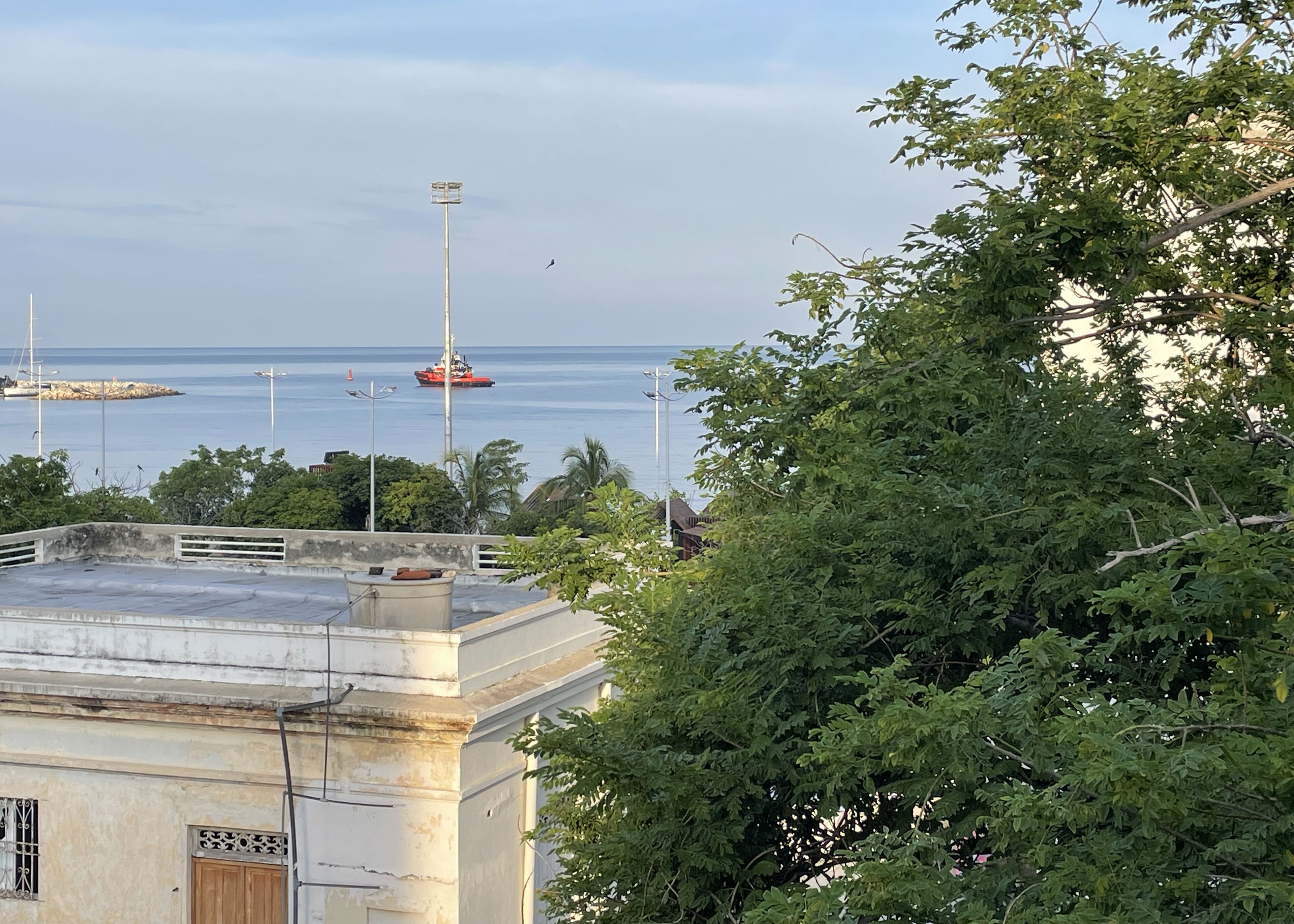 Byutsikt fra overnattingsstedet