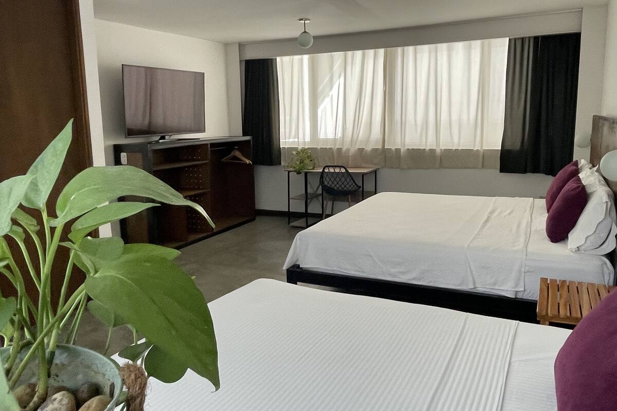 Hypo-allergenic bedding, laptop workspace, free WiFi, bed sheets