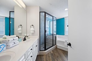 Condo, Multiple Beds (Beach Colony East 14D) | Bathroom | Shampoo, toilet paper