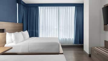 In-room safe, desk, laptop workspace, blackout drapes