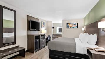 Habitación estándar, 1 cama de matrimonio grande, no fumadores | Tabla de planchar con plancha y wifi gratis
