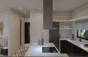 Kühlschrank, Ofen, Herdplatte, Geschirrspüler