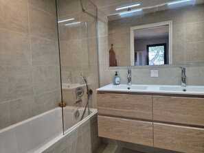Shower, hair dryer