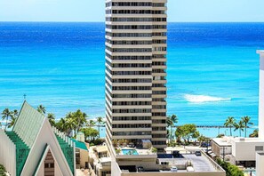 Exterior - Partial Ocean View Lanai! Relaxing 1BR in Waikiki w Parking Included! (Honolulu)