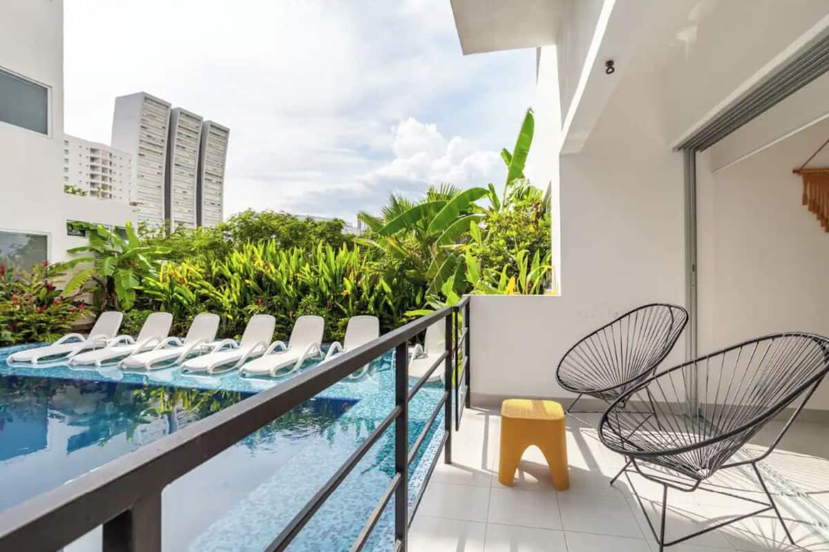 Suite Exclusive, balcon, vue piscine