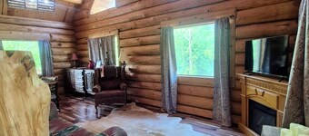 Waterfall View Cabin at White Buffalo Lodge;
Family-friendly with lake access 