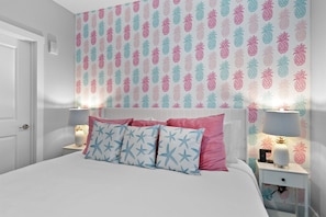 2 bedrooms, desk, iron/ironing board, travel cot