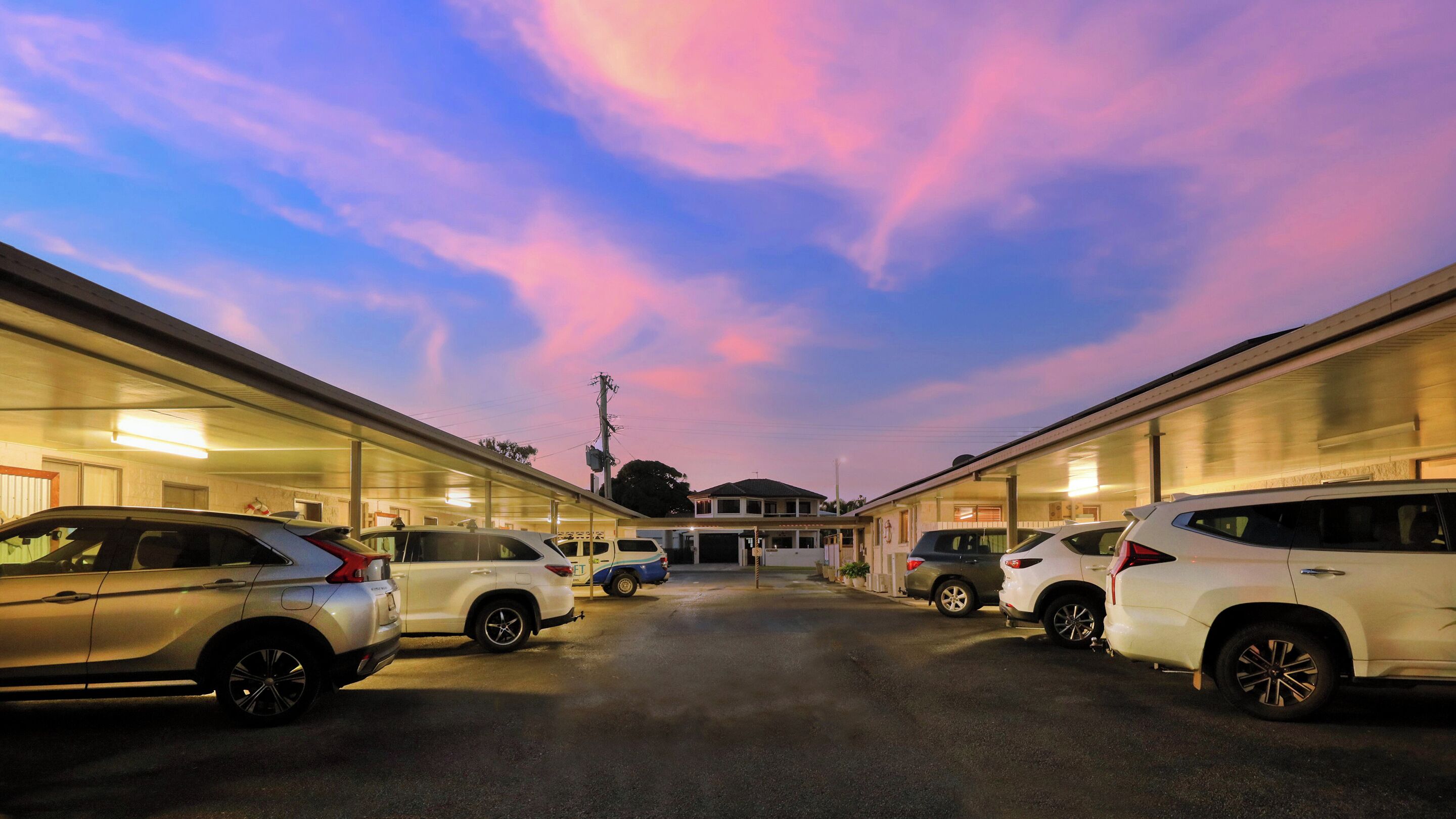 Front of property – evening/night