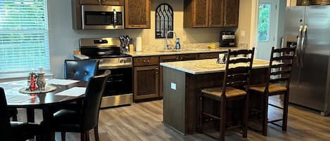 Microwave, oven, stovetop, dishwasher