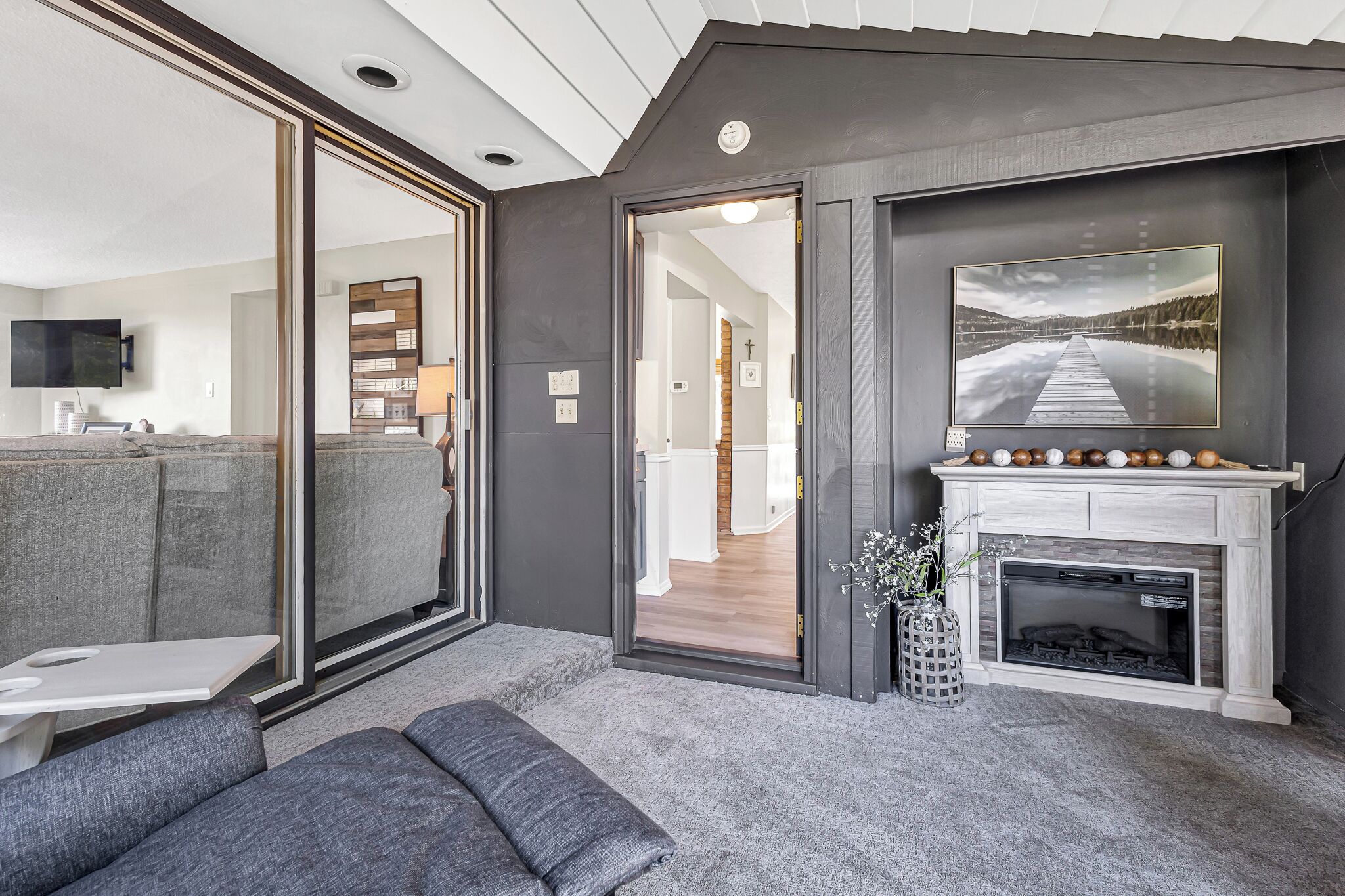 TV connectée, cheminée