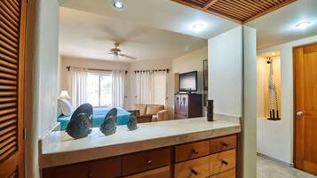 2 bedrooms, iron/ironing board, travel crib, WiFi