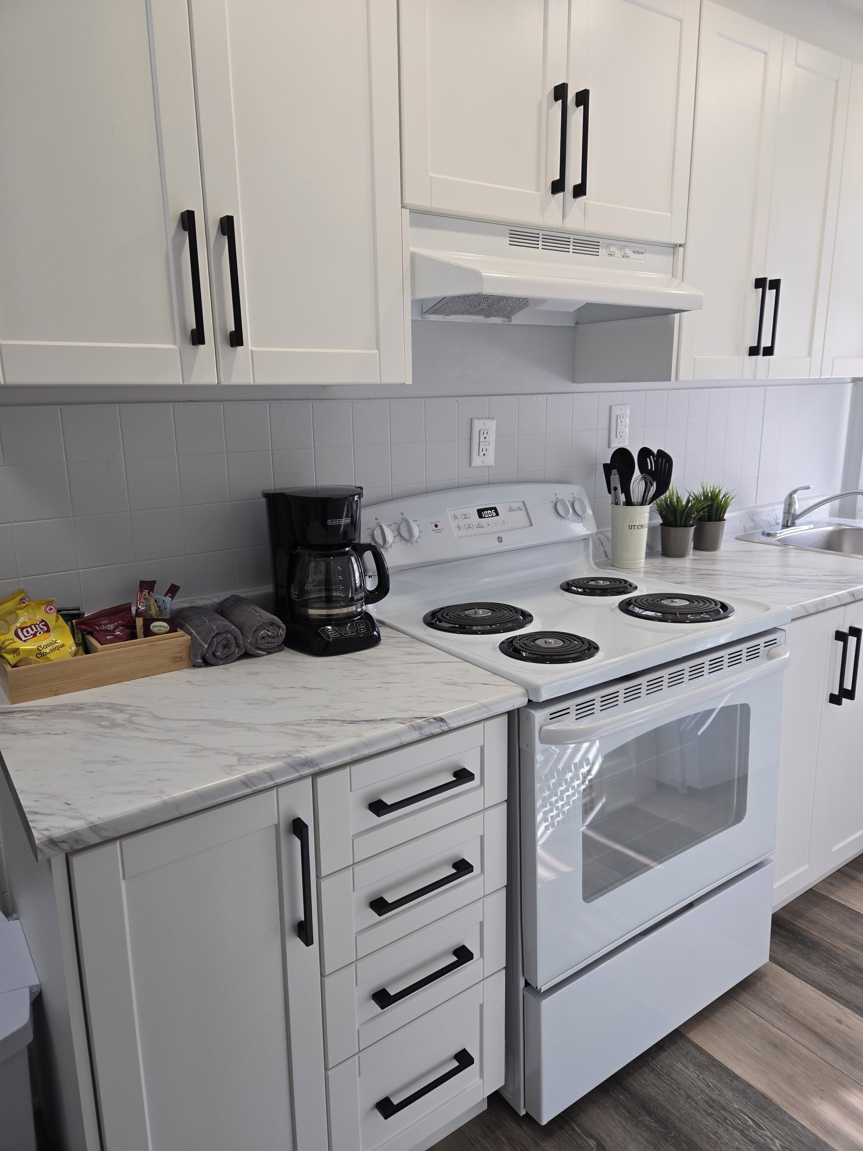 Kjøleskap, mikrobølgeovn, ovn og kokeplater