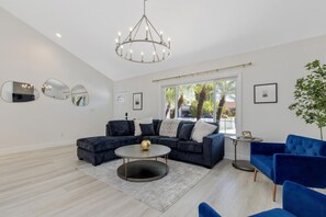 Smart TV, fireplace, video games