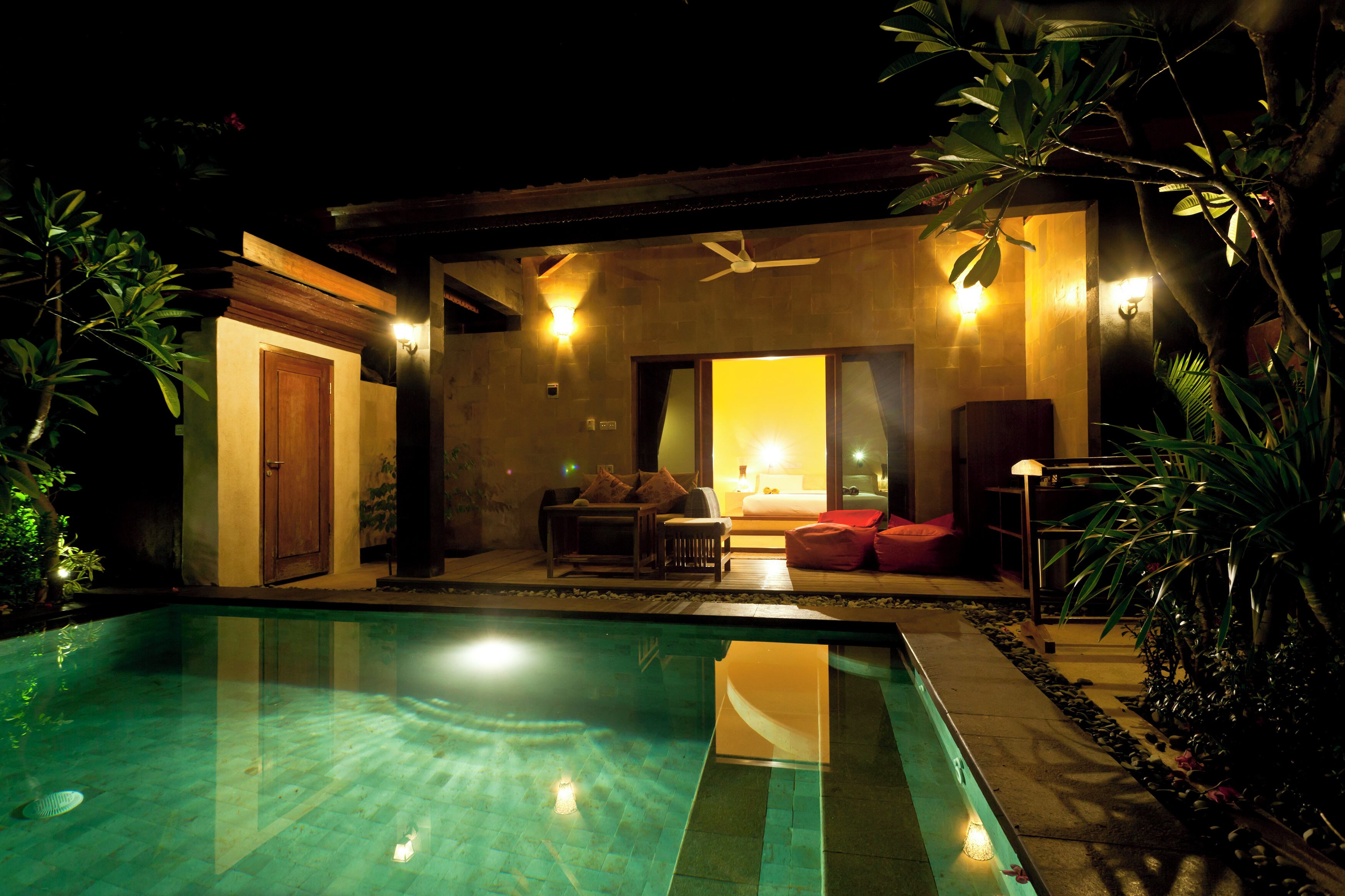 Deluxe Villa, 1 Bedroom, Pool View, Garden Area | Living area | 35-inch LCD TV with digital channels, Netflix, streaming services