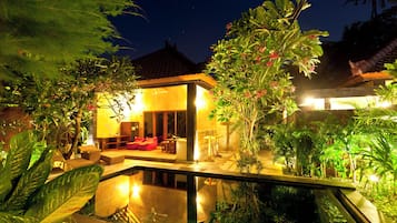 Deluxe Villa, 1 Bedroom, Pool View, Garden Area | Terrace/patio